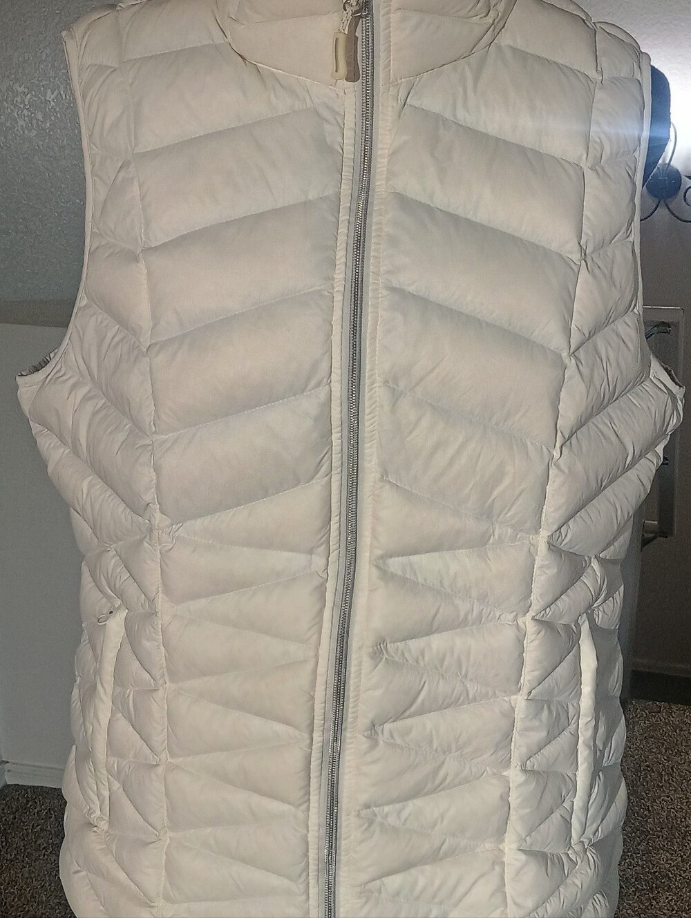 Tangerine Cream Quilted Puffer Vest - Women